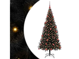Conjunto 1 Árvore De Natal Vidaxl Preto Pvc (180 Cm)