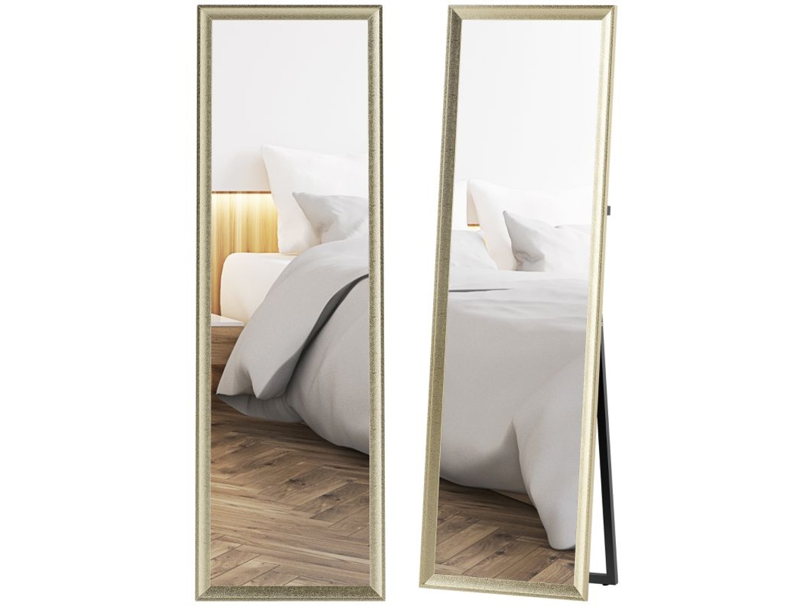 Espelho Full Length 160x50 Cm, Posicionamento Versátil, Acabamento Dourado, Perfeito Para Home Office Ou Sala Bga Store