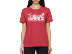 Rockinstone Jaws Movie Swim Club Heather Red Adult T-shirt Size:l