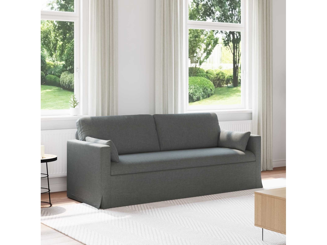 Vidaxl Sofá Cinza Escuro 198 X 78 X 80 Cm Tecido