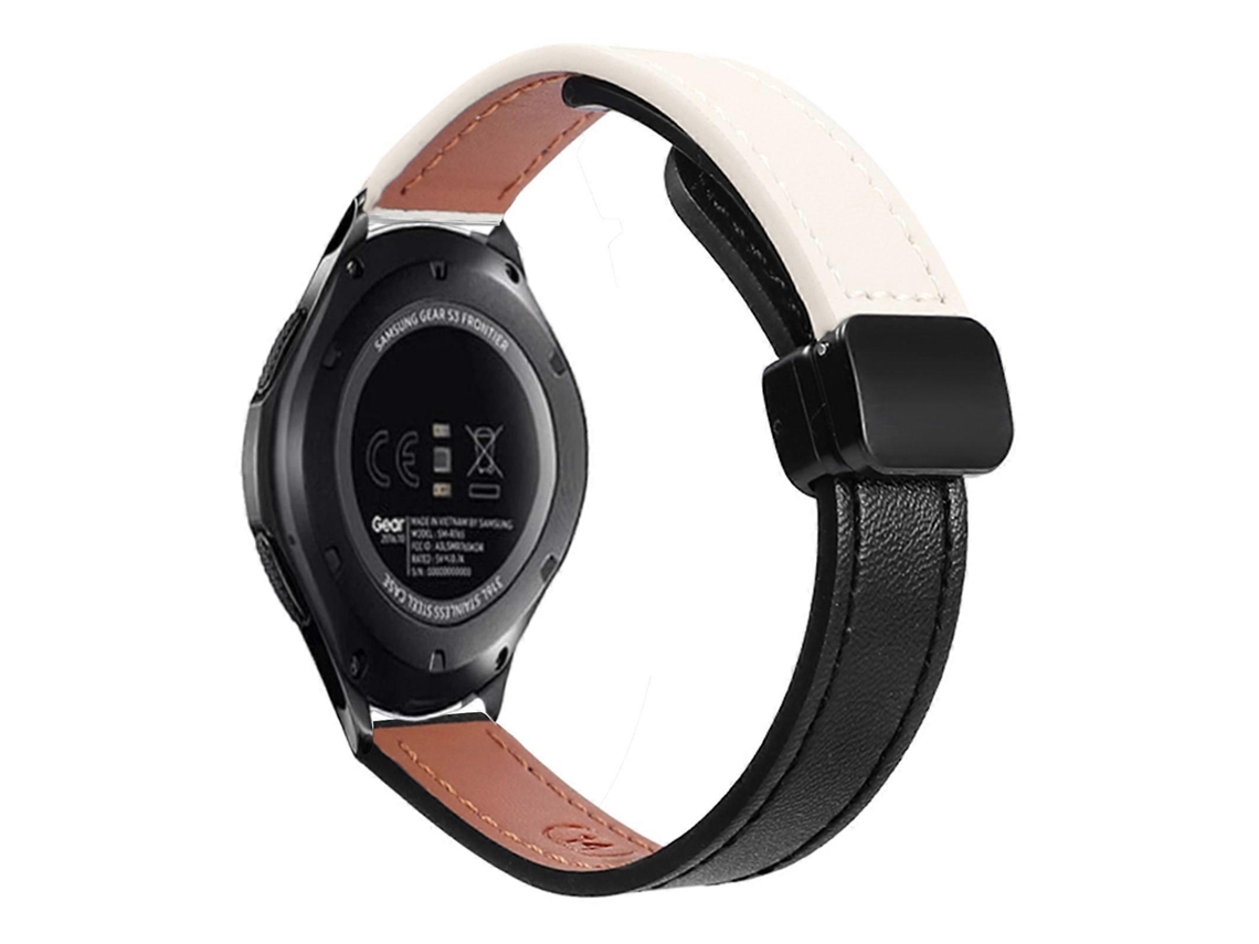 Pulseira De Relógio Em Couro De Microfibra Com Fecho Magnético Fino De 22 Mm