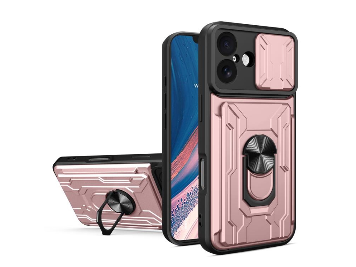 Capa Para Iphone 17 Com Proteção Deslizante Contra Câmera - Tpupc E Compartimento Para Cartão