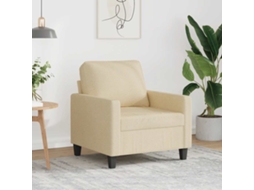 Vidaxl Poltrona 60 Cm Tecido Cor Creme