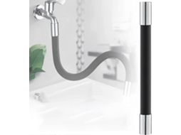 Tubo Extensible Universal para Grifo de Lavabo, 360° Flexible Ajustable, Anti salpicaduras, Material de Acero Inoxidable, Ahorro de Agua