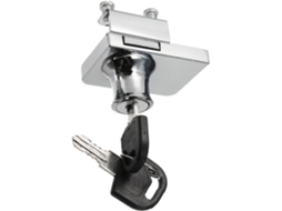 Fechadura Para Vitrine De Vidro Em Liga De Zinco Prateado, 5-8 Mm | Inclui 2 Chaves