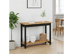 Vidaxl Aparador Ekai Preto 112 X 35 X 76 Cm Madeira De Pinho Maciça