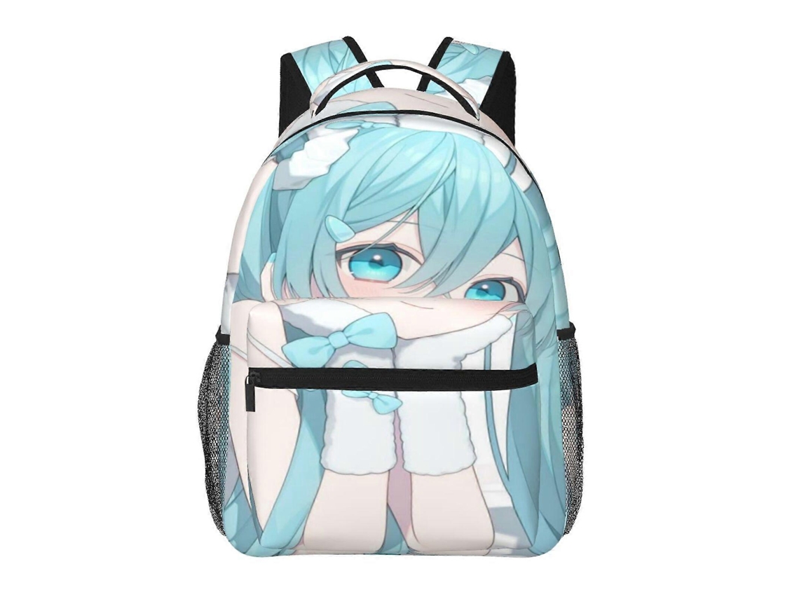 Mochila Hatsune Miku H104 Para Escola E Trabalho, Leve E À Prova Dágua, Mochila Estilosa Para Estudantes E Adultos J104 Olysi Shop