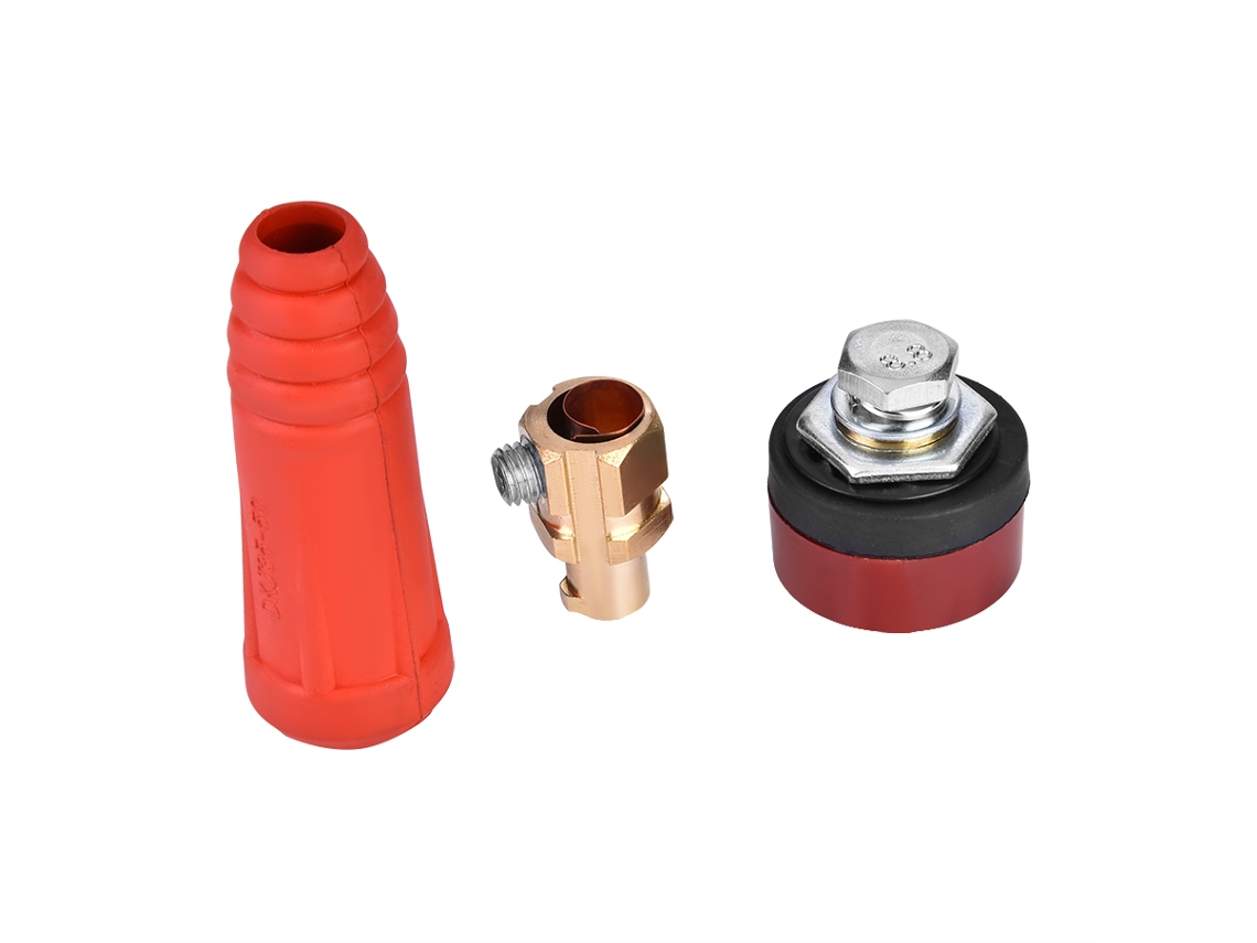 1 Peça Conector Rápido Dkj35-50 De Cabo De Solda Estilo Europeu Vermelho Adaptador De Conexão Rápida