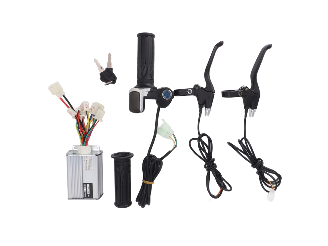 Kit de Controlador para Bicicleta Eléctrica 48v 1000w com Mando de Giro e Freio de Alumínio | S/MARCA
