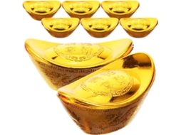 Conjunto de 12 Caixas Plástico Douradas para Doces, com Design Criativo e Embalagem Prática CHABERLU