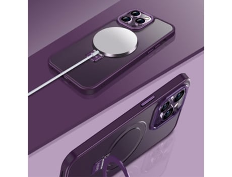 Suporte Casa Para Iphone 14 Pro Max X-level Pele Sintética Magnética Preto