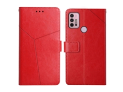 Capa De Couro Com Costura Em Y, Estilo Flip Horizontal, Para Motorola Moto G10 / G20 / G30, Com Suporte, Compartimentos Para Cartões, Carteira E Porta