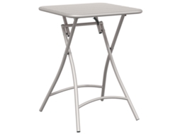 Conjunto 1 Mesa De Esplanada Vidaxl Bege Aço (55 X 55 X 72,5 Cm)