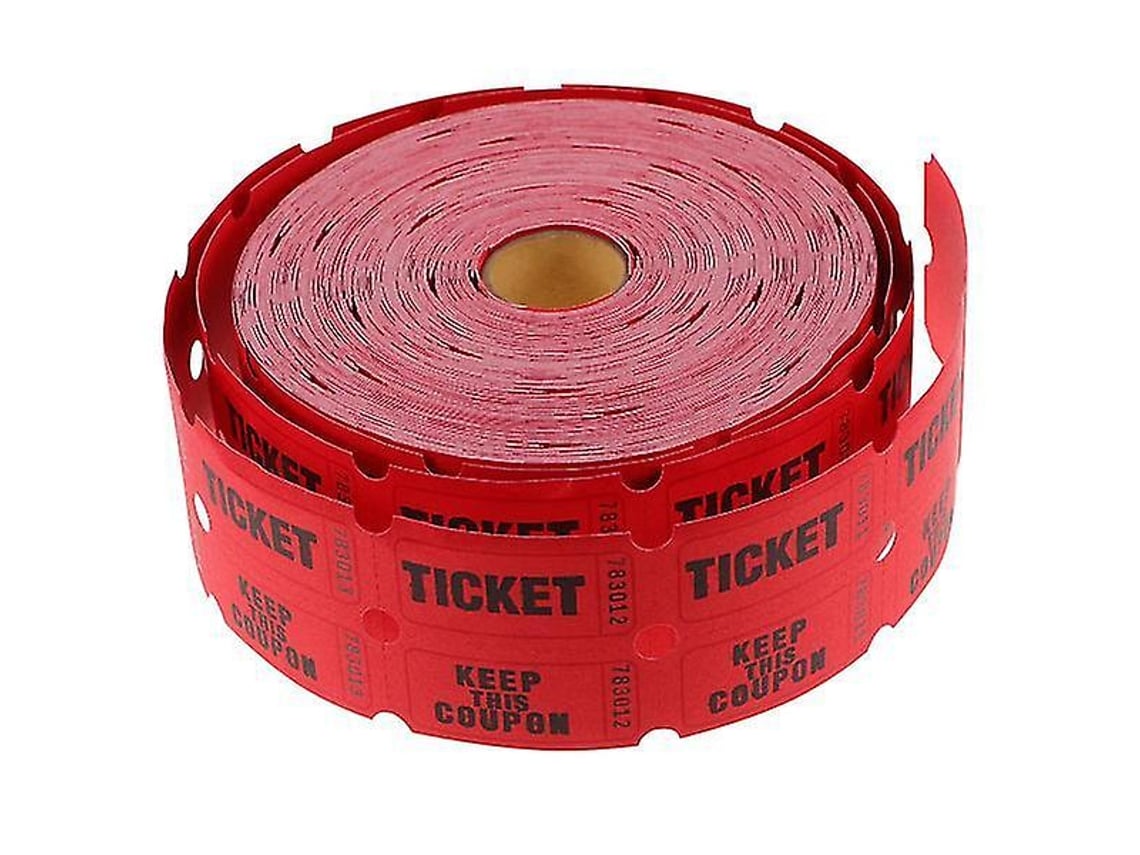 Rolo De Bilhetes De Sorteio Vermelhos, Para Eventos E Diversão
