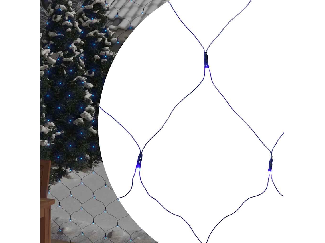 Vidaxl Rede Luzes De Natal 3x3 M 306 Luzes Led Int/ext Azul