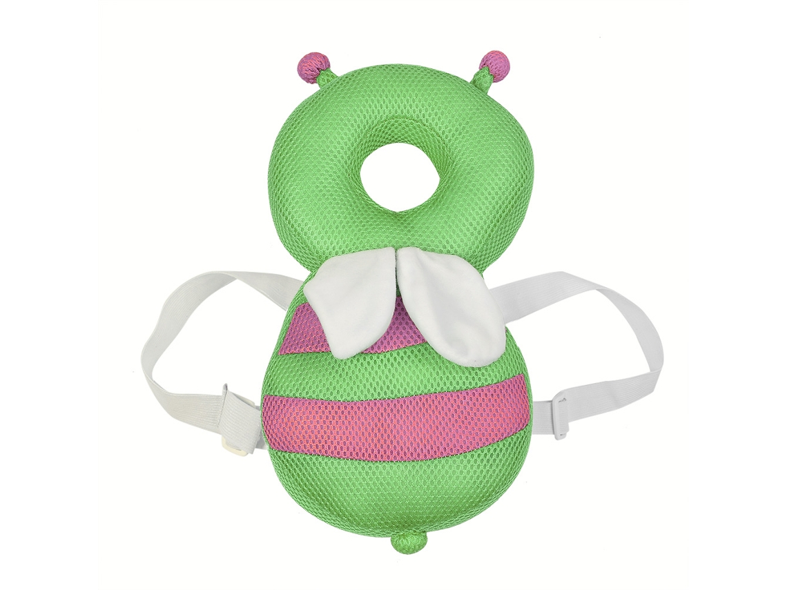 Mali travesseiro de Proteção para Cabeça de Bebê Estilo Cartoon Abelha Verde Pequena