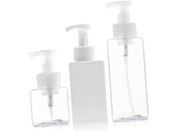 De 3 Frascos Recarregáveis Transparentes Com Bomba Dosadora Para Sabonete Líquido, Em Embalagens Individuais.