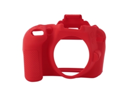 Capa de silicone para câmeras D3300 e D3400, capa protetora leve e macia na cor vermelha, resistente a arranhões.