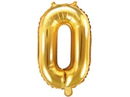 Balão PARTYDECO número 0 Foil 35cm Dourado