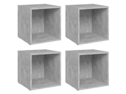 Tv Cabinet Set, Tv Cabinet Sets Vidaxl Cinzeto Madeira Processada (n/a)