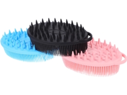 Conjunto De 3 Escovas Silicone Dupla Face Para Esfoliação E Limpeza Corporal Banho Manuais