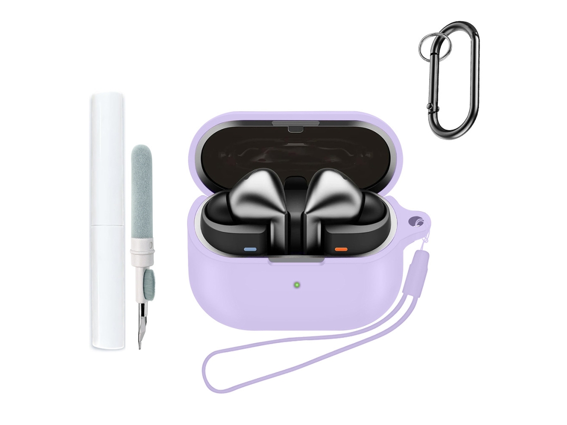 Limpeza E Capa Estojo Silicone Para Samsung Galaxy Buds 3 Pro Fones De Ouvido Não Incluídos Digitallab (roxo)