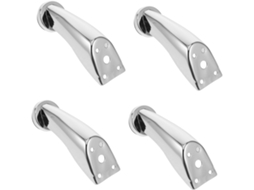 Operitacx Conjunto De 4 Pés Metal Cromado Para Móveis, Suporte Robusto Para Mesas Pequenas E Sofás Modernos