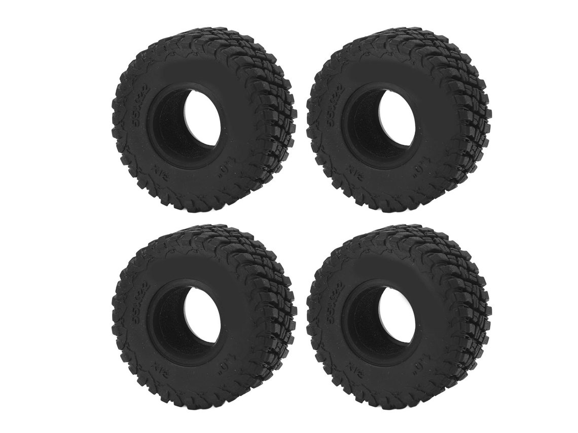 Laxiscreed Pneus De Borracha Macios Para Axial Scx24 1/24, Alta Aderência E Durabilidade
