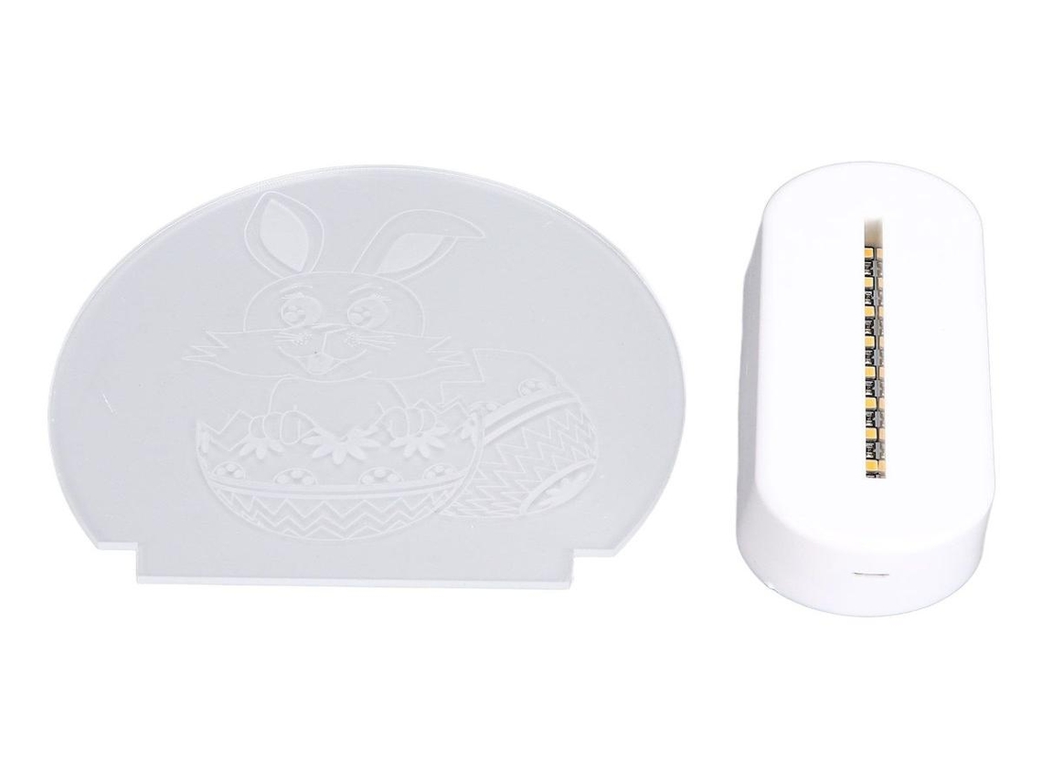 Luminária Noturna 3D Lurelia em Formato de Coelho com Sensor de Toque para Quarto Infantil