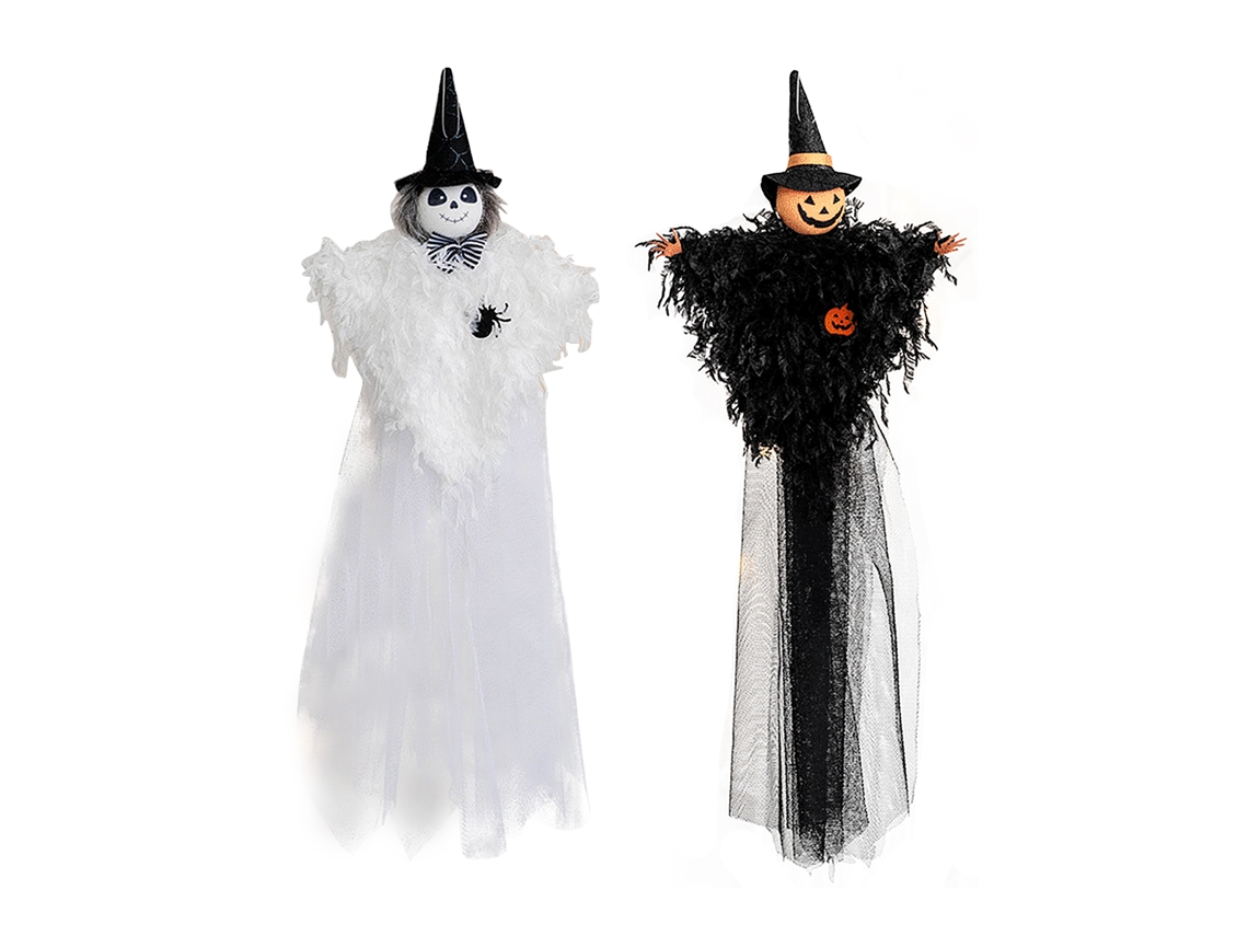 Decoração De Halloween Com Abóboras Bruxas E Fantasmas