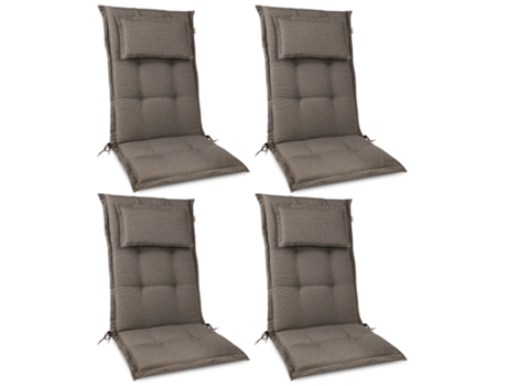 Highlux Hl Cadeira Alta 120X52X7Cm Taupe 4 Peças B BEAUTISSU