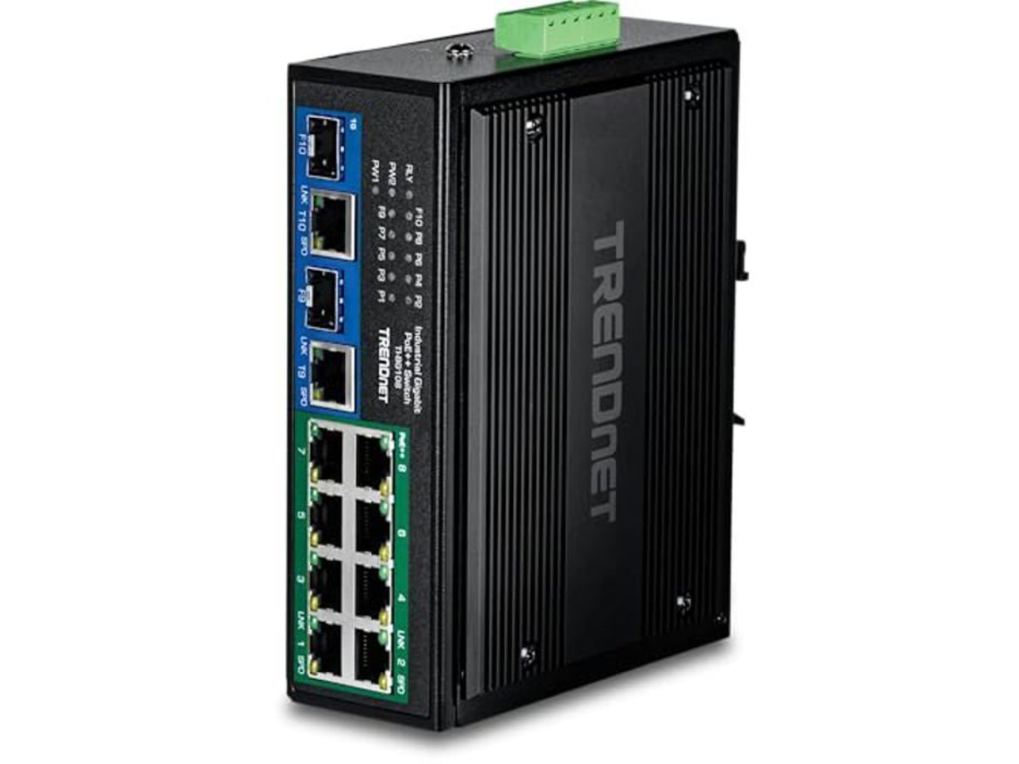 Comutador Industrial Gigabit Trendnet Ti Bg108 10 Portas 400 W Poe Ip50