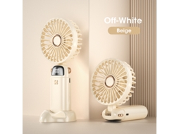 MDUG Ventilador de mão portátil, 5 velocidades, multifuncional, dobrável, alça de pescoço, 3000mah