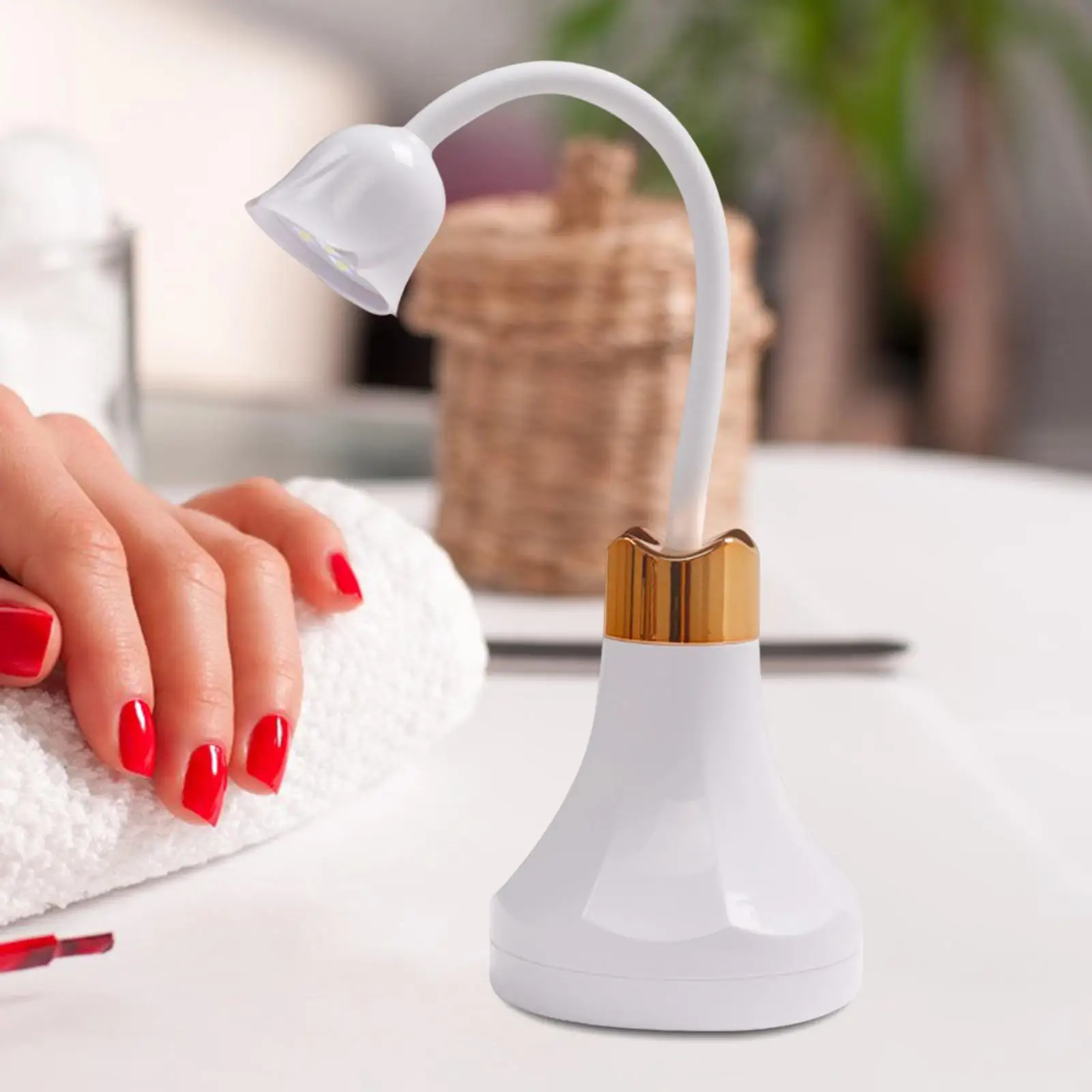 Mini Lâmpada Uv Portátil Para Unhas Com Haste Flexível Ajustável Em 360 Graus, 18w, Para Extensão De Unhas, Cura De Gel E Manicure