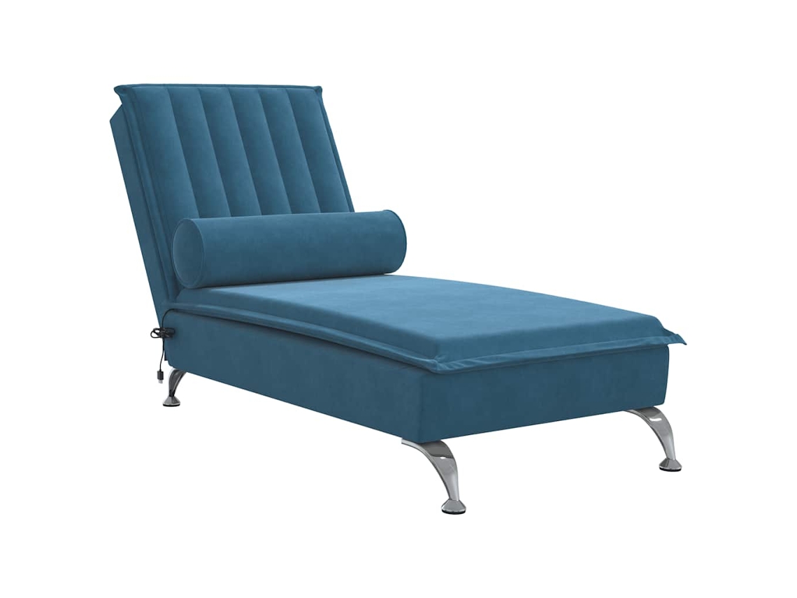 Massage Chaise Lounge, Massage Chaise Lounges Vidaxl Azul Veludo