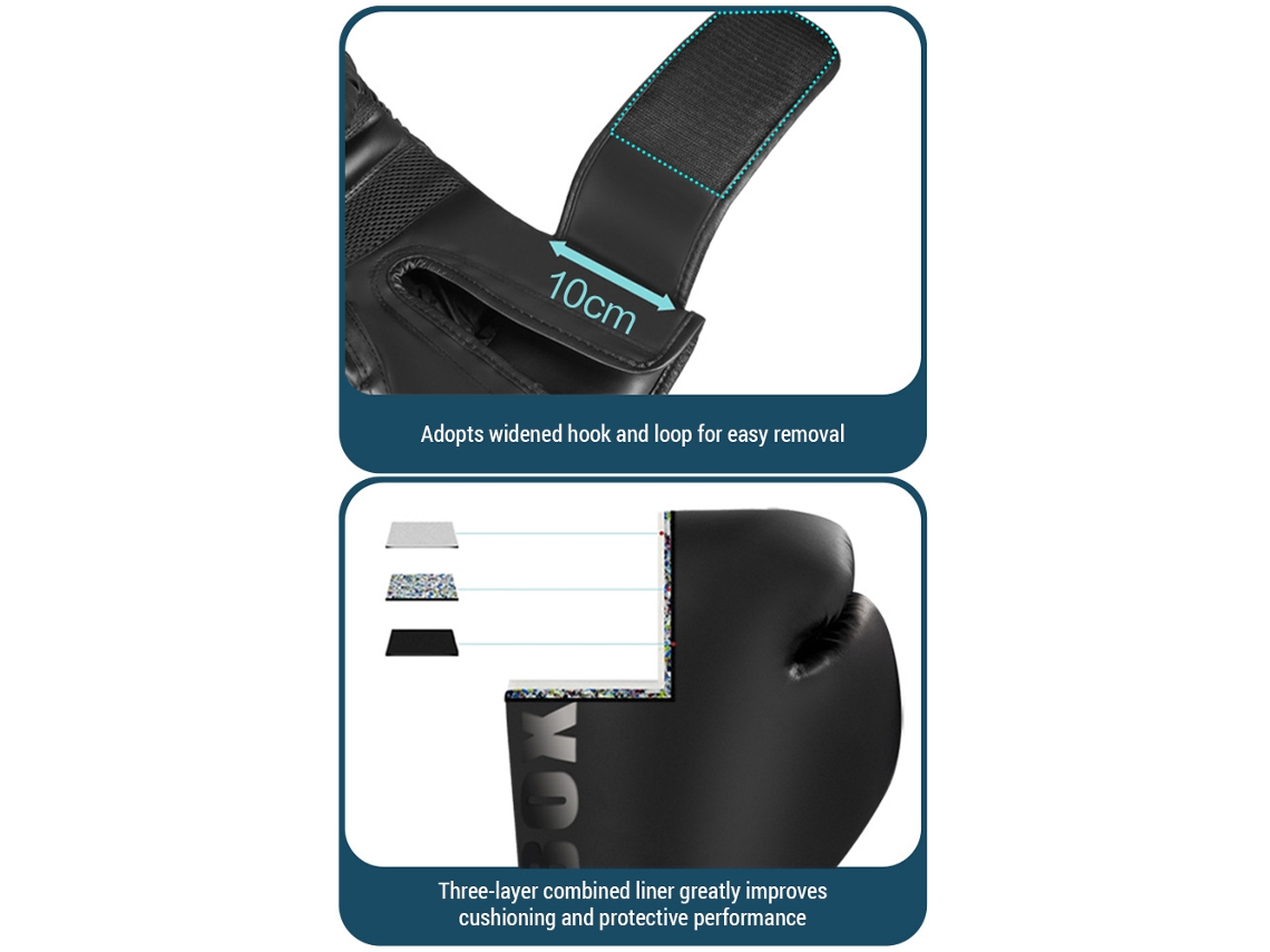 Luvas de Boxe e Kickboxing Pu para Treino S/MARCA