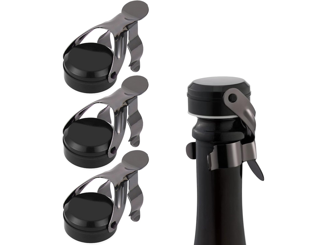 Rolhas De Vinho Reutilizáveis ​​para Champanhe E Garrafas De Vinho, Conjunto De 4 Rolhas.