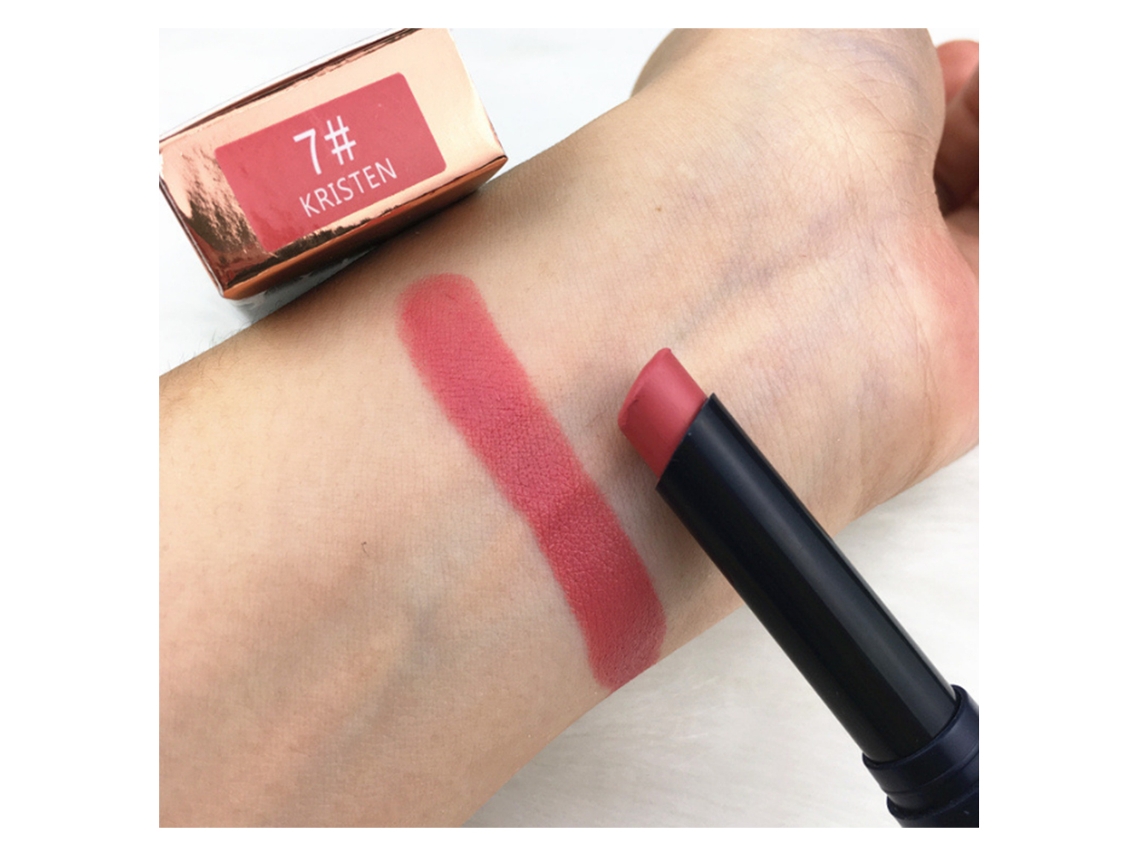 Pintalabios Líquido Mate Metálico Impermeable De Larga Duración No Pegajoso Para Maquillaje Labial