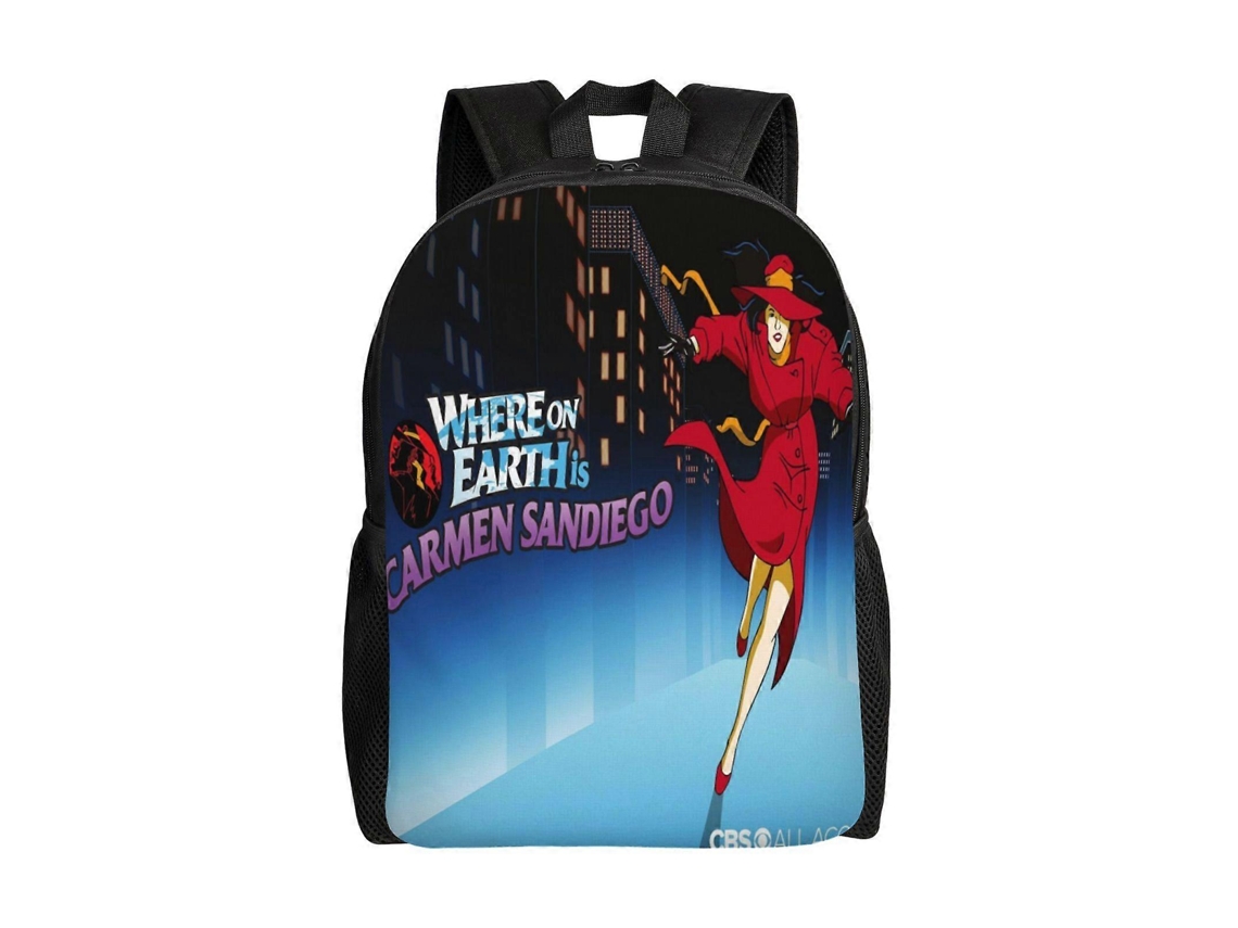 Mochila Carmen Sandiego Para Estudantes, Leve E Durável, Impermeável E Com Alça De Ombro Ajustável Olysi Shop (v56)