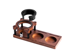 Estação de embutir para café espresso ajustável, com suporte universal 51-58mm, madeira natural | S/MARCA