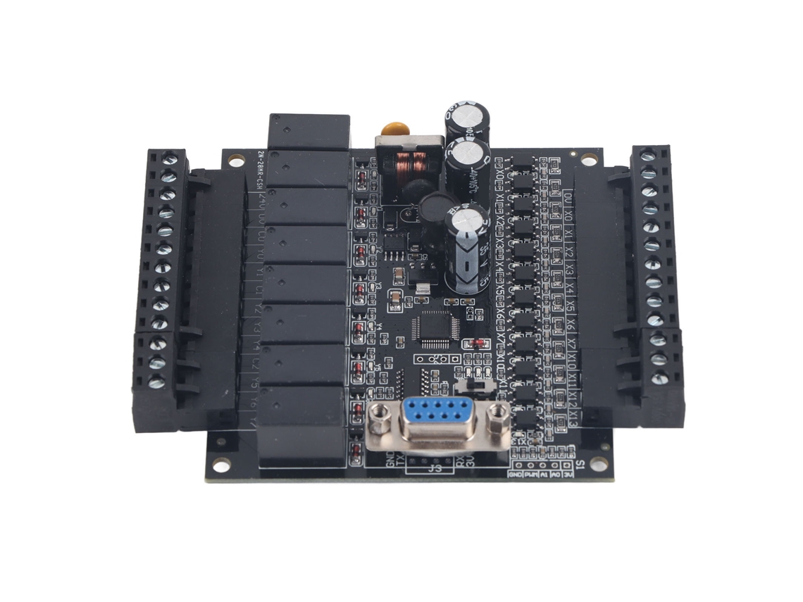 Placa De Controle Industrial Plc Fx1n 20mr Controlador Programável Módulo Eletrônico