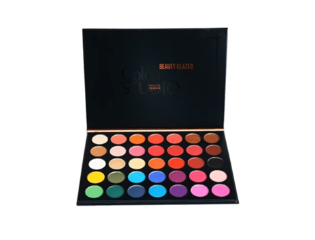 Paleta De Sombras 35 Cores Foscas E Brilhantes Beauty Glazed