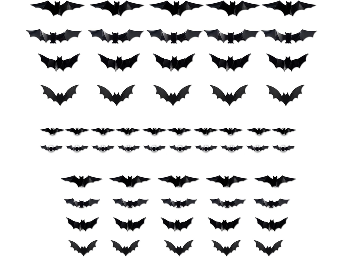 Adesivos De Parede De Morcego Com Luz Led, Pvc Autoadesivo Para Janelas, Decoração De Halloween