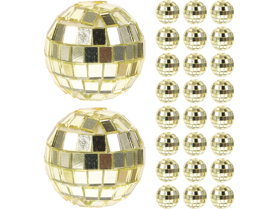 Conjunto De 24 Bolas De Natal Espelhadas Para Pendurar Na Árvore, Estilo Bola De Discoteca.