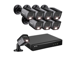 Sistema De Cã¢mera De Vigilã¢ncia, Resoluã§ã£o 1080p, Capacidade De Visã£o Noturna, 8pcs, Nenhum Oem
