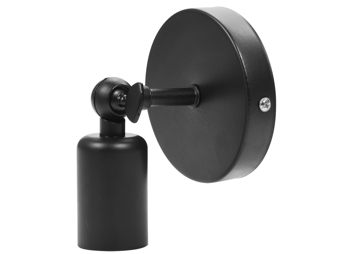 Aplique De Parede Estilo Retro Com Soquete E27 Para Café E Corredor Preto