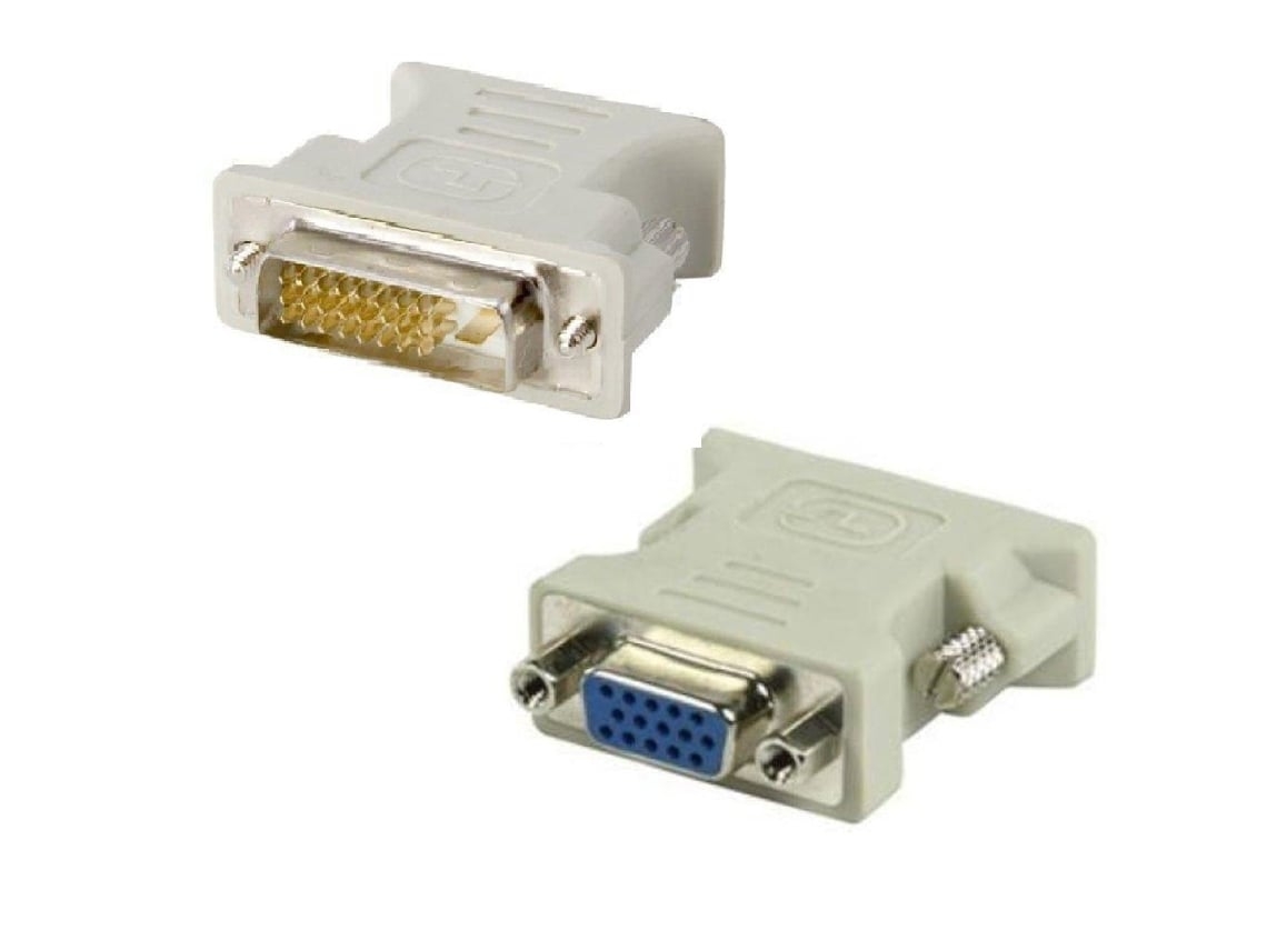 Adaptador Dvi 24+1 para Vga Branco Uso Escritório Pc Tv Portátil Jogos STELASPLEN