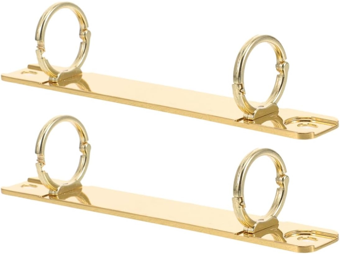 Anéis De Metal Dourado Veemoon, Clipes De Fichário Redondos, Resistentes E Elegantes, Para Encadernação Diy, Pacote Com