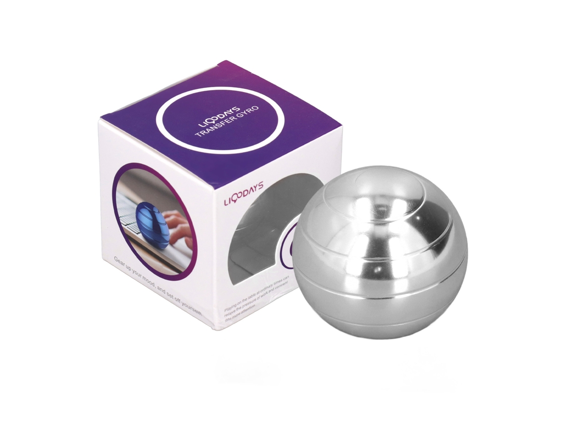 Primerox bola Giroscópica de Liga 45mm Brinquedo de Descompressão para Aliviar Ansiedade Prata