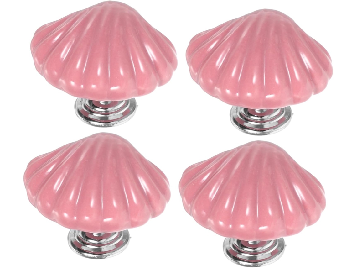 Conjunto De 4 Puxadores De Cerâmica Moldados Para Móveis De Cozinha Decorativos
